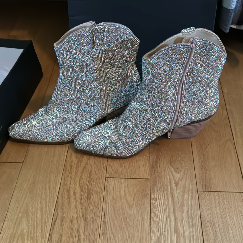 Betsey Johnson Emory Rhinestone Western Bootie